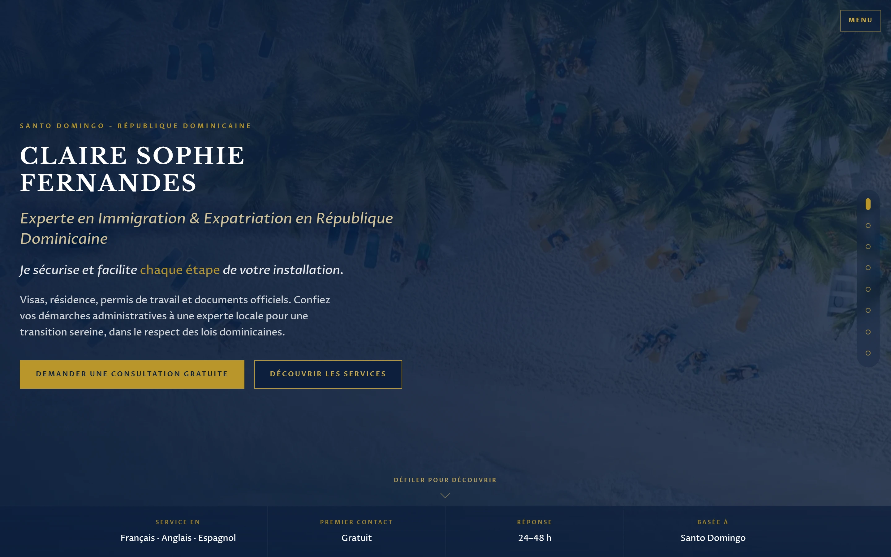 Aperçu du site Claire Sophie Fernandes